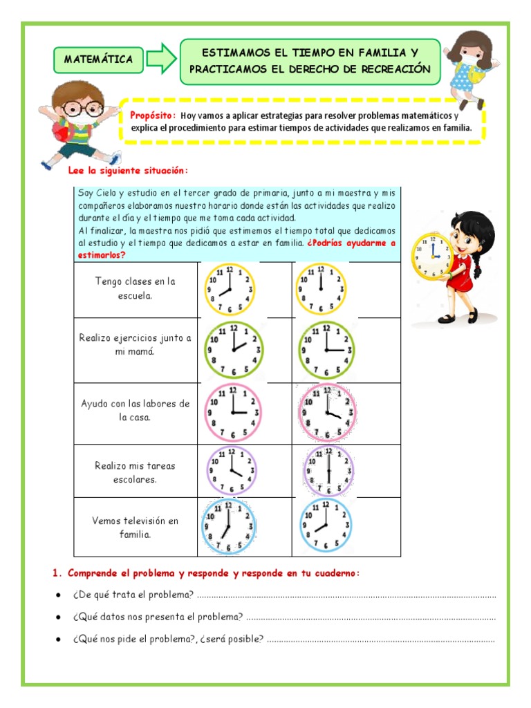 Ficha 31 OctubreEstimamos El Tiempo en Familia PDF
