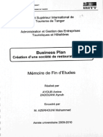 Business Plan. Création D'une Société de Restauration Mobile