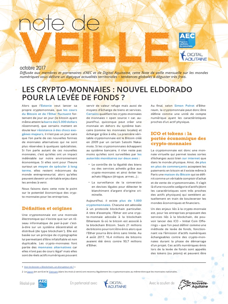 Cryptomonnaies: Levée de Fonds Innovante | PDF | Crytomonnaies | Bitcoin