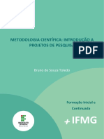 (Ebook +IFMG) - Metodologia Científica Introdução A Projetos de Pesquisa