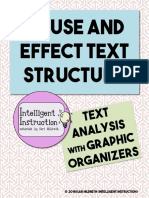 Cause and Effect Text Structure: Text Analysis Graphic Organizers