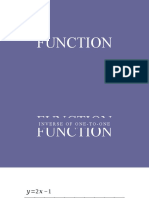 Inverse of One To One Function