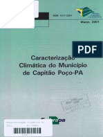 Caracterização Climatica Do Municipio de Capitão Poço, 2001.