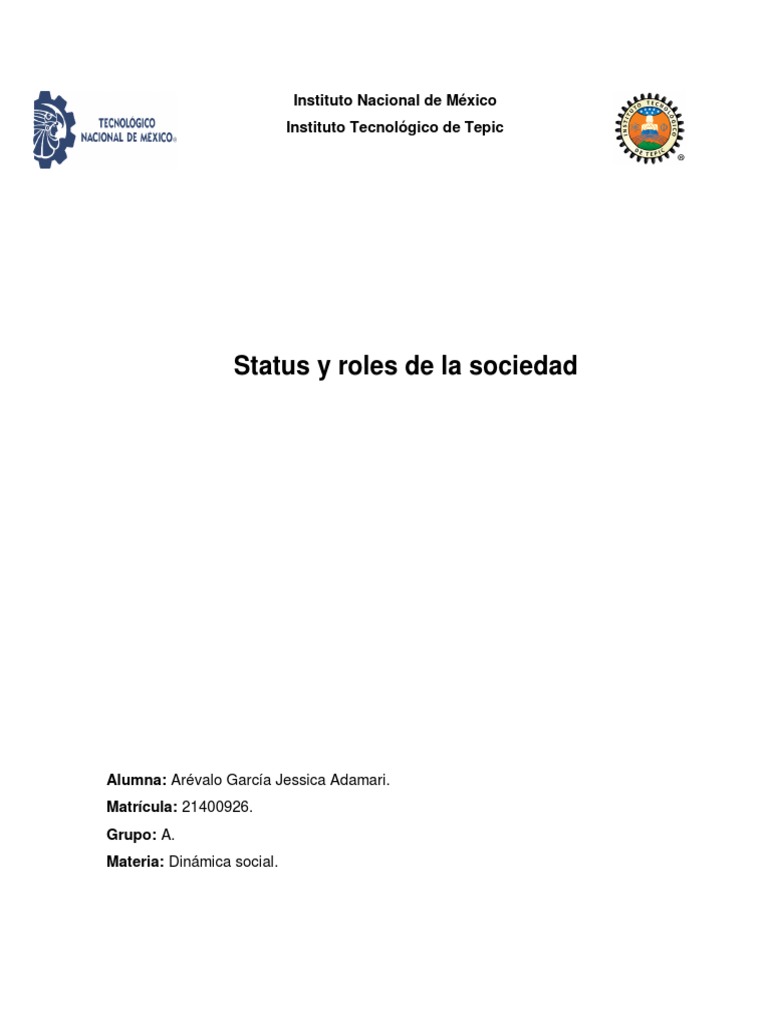 Estatus y Roles Sociales: Definiciones y Ejemplos | PDF | Estatus social
