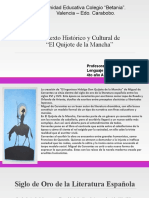 Contexto Histórico y Cultural Del Quijote - Tema III - 4TOAÑO - 2022-2023