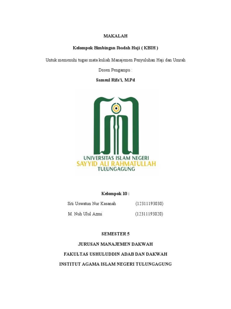 Peran dan Fungsi KBIH dalam Haji | PDF | Agama & Spiritualitas