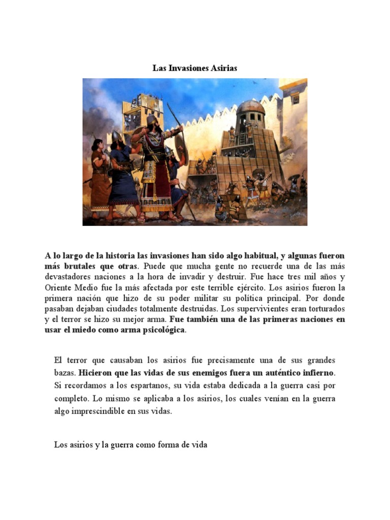 Las Invasiones Asirias | PDF | Asiria | Cerco