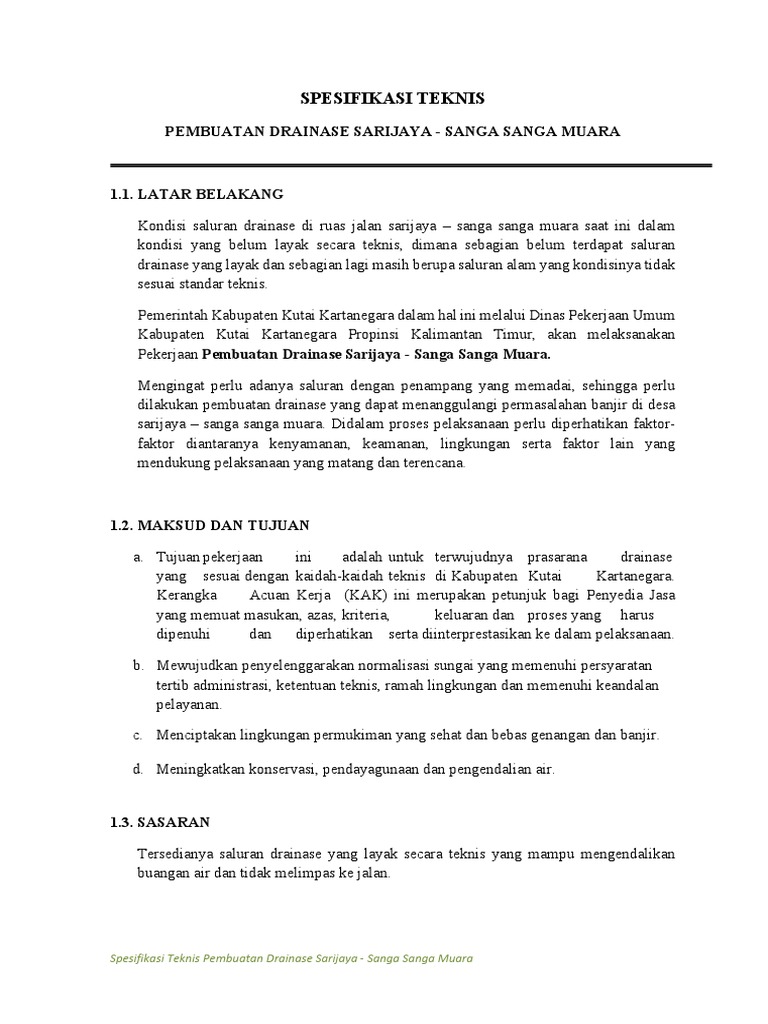 Spesifikasi Teknis New Permen Final | PDF