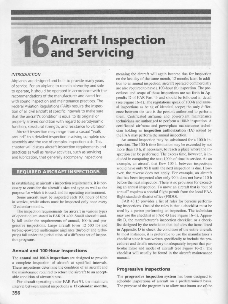 Aircraft Inspection and Maintenance Overview | PDF | Aircraft Flight ...