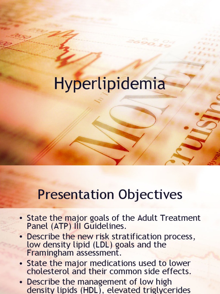 Management of Hyperlipidemia | PDF | Cholesterol | High Density Lipoprotein