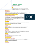 EXAMEN de GEOGRAFIA (Ciencias Experimentales)