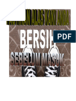 ALAS KAKI BERSIH SEBELUM MASUK