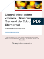 Diagnóstico Sobre Valores. Dirección General de Educación Elemental