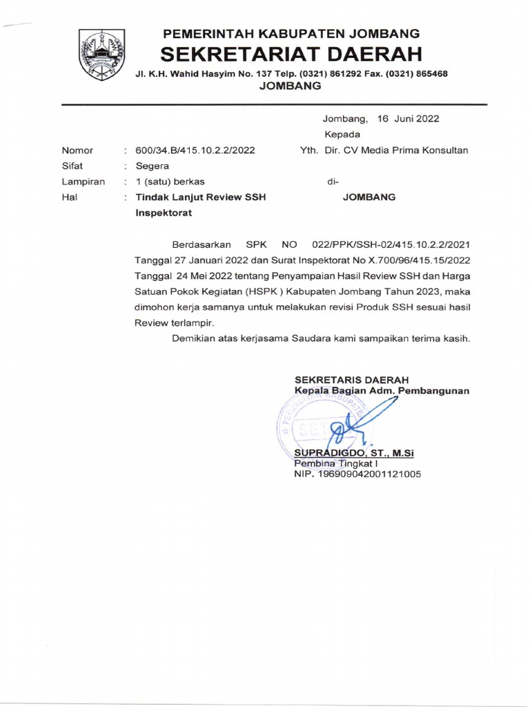Surat Inspektorat Ssh Dan Asb Pdf
