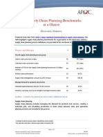 (Guide) Key Supply Chain Planning Benchmarks at A Glance - Electronics Industry (2012)