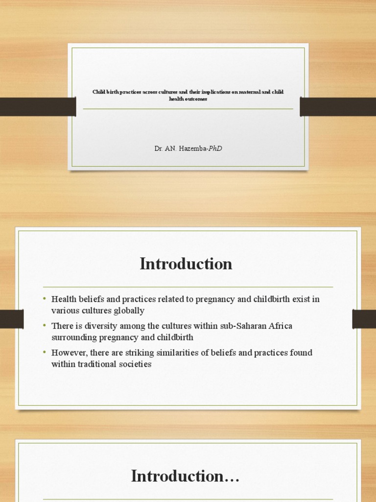 Child Birth Practices Across Cultures and Their Implications | PDF ...