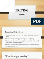 Chapter 7 - Pricing