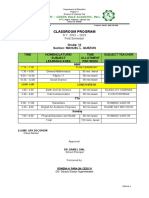 VP Green Vale Academy Class Schedules