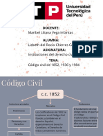 Evolución de los Códigos Civiles peruanos de 1852, 1936 y 1984