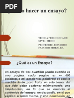 Como Hacer Un Ensayo