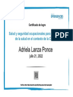 Salud y Seguridad Ocupacionales en La COVID 19 RecordOfAchievement