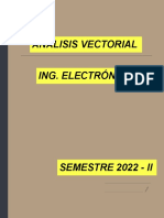 ANÁLISIS VECTORIAL - ING. ELECTRÓNICA - SEMESTRE 2022 - II.