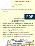 Topic 12 (Inorganic Chemistry) Transition Elements