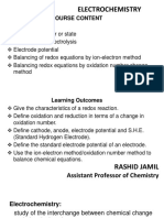 Topic 9 First Year MCAT (Electrochemistry)