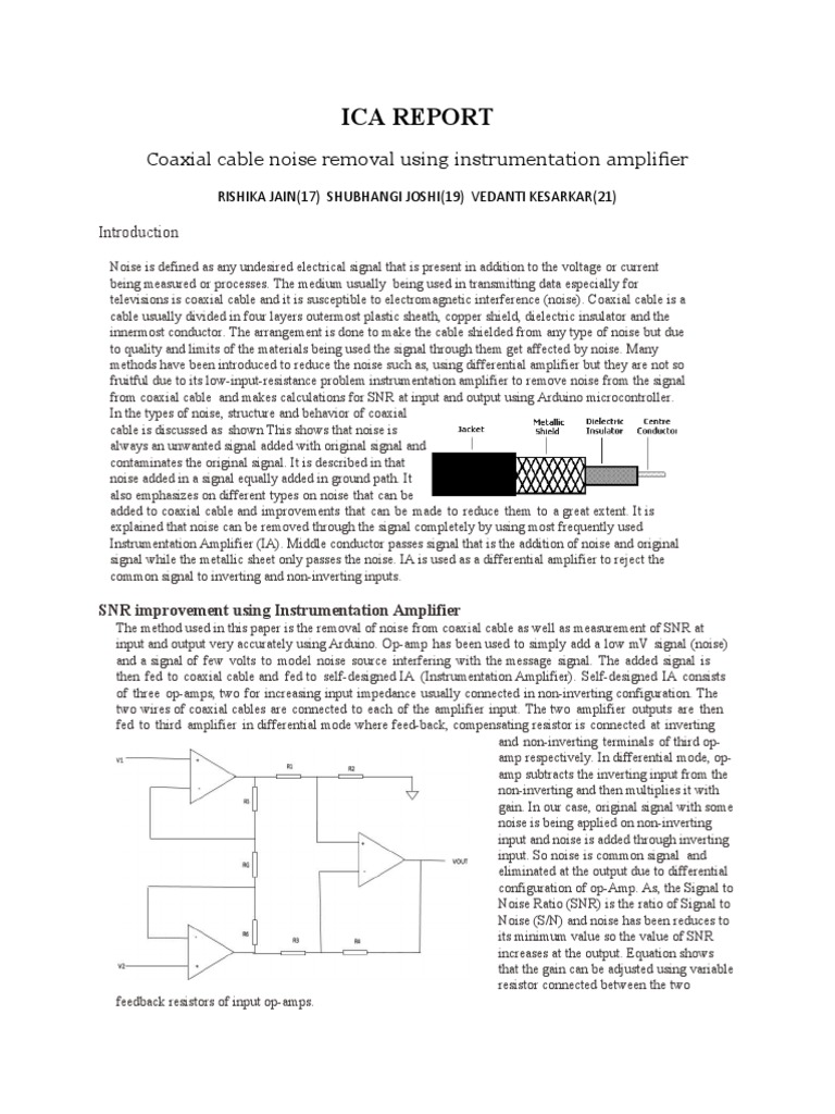 Improving Signal Quality Through Noise Removal Design and