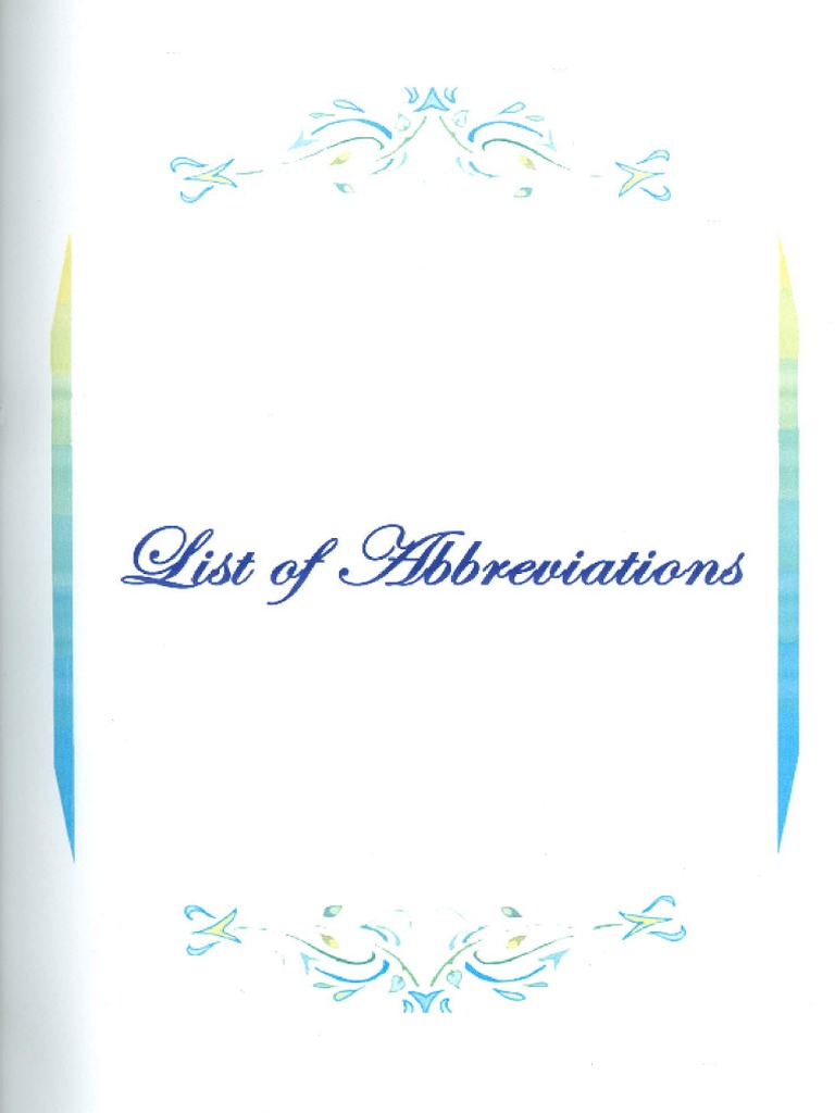 06 - List of Abbreviations | PDF
