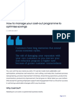 How To Manage Your Cost-Out Programme To Optimise Savings