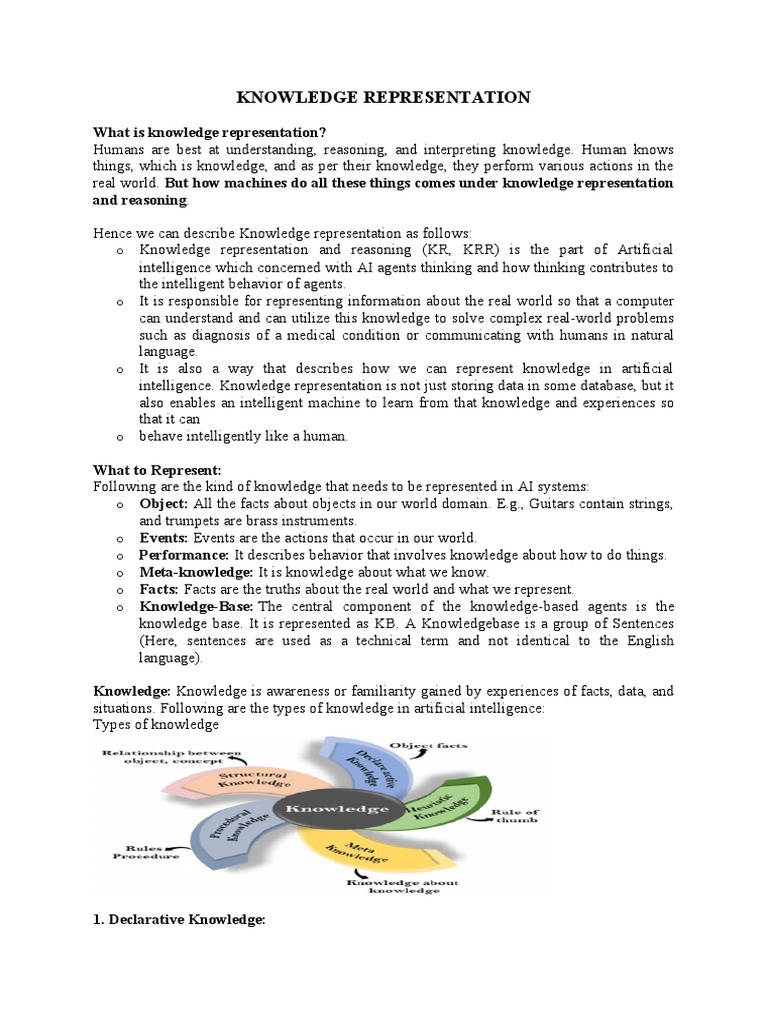 Knowledge Representation | PDF | Logic | Knowledge Representation And ...