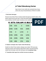 Cara Membuat Tabel Menabung Harian