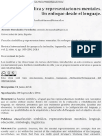 Funcion Simbolica y Representaciones Mentales. Un Enfoque Desde El Lenguaje.