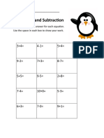 Addition and Subtraction Penguin