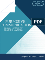 Lesson-1 - GE-5 PORPOSIVE COMMUNCATION