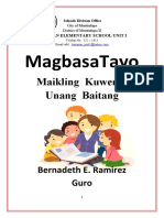 Magbasa Tayo Unang Baitang Module BES 1.2017 2018