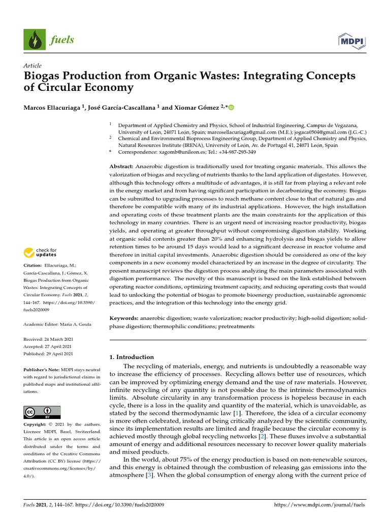Biogas 1 | PDF | Anaerobic Digestion | Biogas
