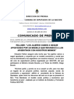 Comunicado de Prensa: Direccion de Prensa Honorable Camara de Diputados de La Nacion