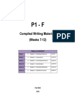 P1 Fall 2022 - 2023 Compiled Writing Materials (Weeks 7-12)