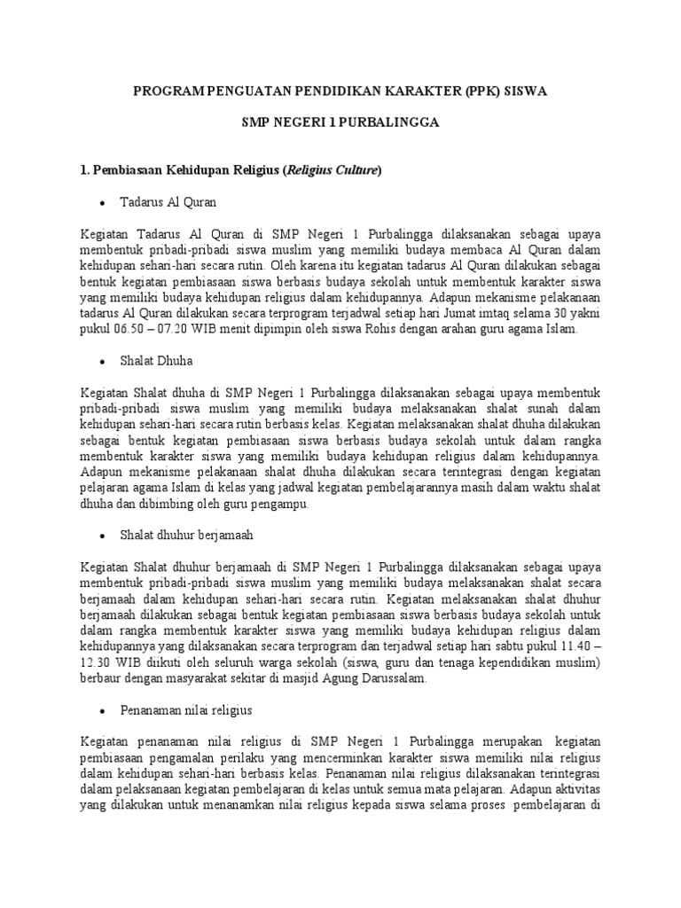 Program Pendidikan Karakter di Desa Sikabau untuk Peningkatan Kualitas Generasi
