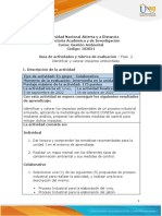 Guía de Actividades y Rúbrica de Evaluación - Unidad 1 - Fase 2 - Identificar y Valorar Impactos Ambientales