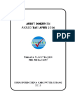Cover Audit Dokumen Akreditasi 2016
