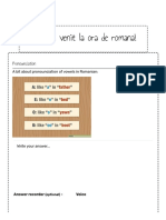 Romanian2 - Starter Worksheet