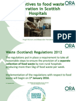 Alternatives to food waste maceration in Scottish Hospitals