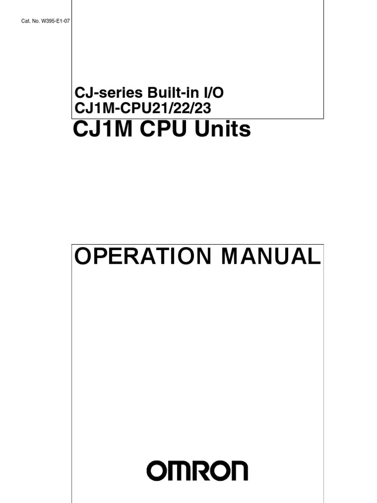Omron PLC | PDF | Programmable Logic Controller | Input/Output