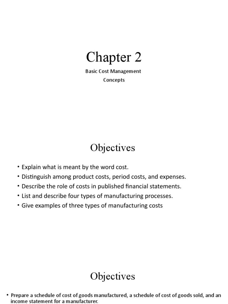 Cost Management Concepts in Accounting | PDF | Cost Of Goods Sold ...