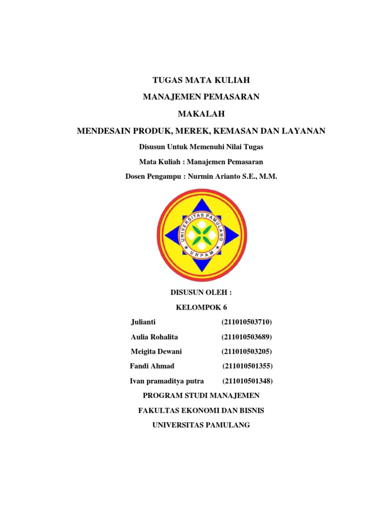 Kelompok 06 Mendesain Produk, Merek, Kemasan Dan Layanan | PDF
