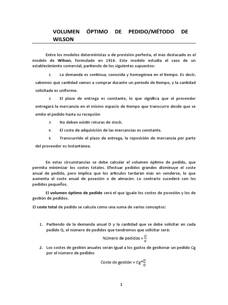 WILSON | PDF | Inventario | Economias