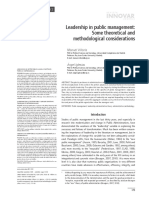 Villoria & Iglesias - Leadership in Public Management Some Theoretical and Methodological Considerations
